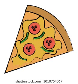 delicious pizza isolated icon