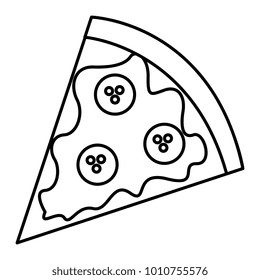 delicious pizza isolated icon
