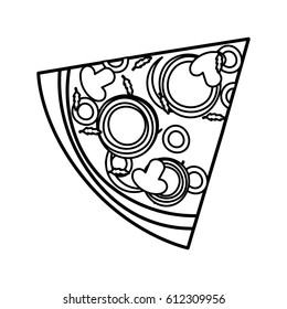delicious pizza isolated icon