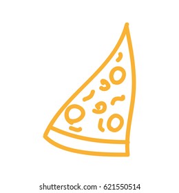 delicious pizza isolated icon