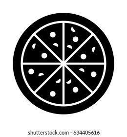 delicious pizza isolated icon