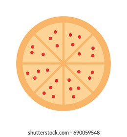 delicious pizza isolated icon