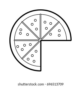 delicious pizza isolated icon