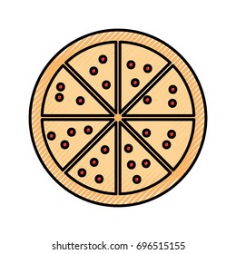 delicious pizza isolated icon