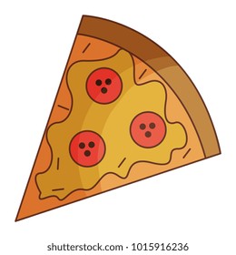 delicious pizza isolated icon vector illustration design