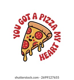 Delicioso pizza isolado ícone vetor ilustração design
