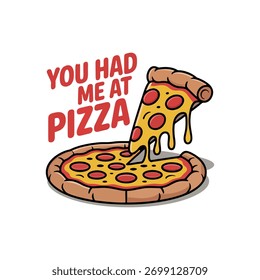 Delicioso pizza isolado ícone vetor ilustração design
