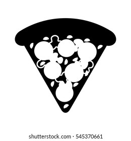 delicious pizza isolated icon vector illustration design