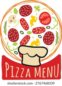 Delicious pizza menu featuring a variety of mouthwatering toppings