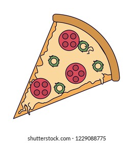 Delicious pizza piece
