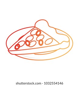 delicious pizza portion with dish