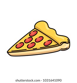 delicious pizza portion icon