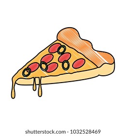 delicious pizza portion icon