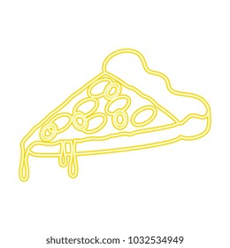 delicious pizza portion icon
