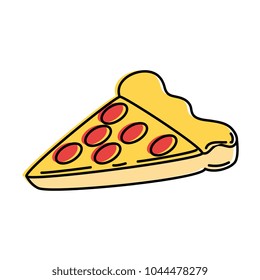 delicious pizza portion icon