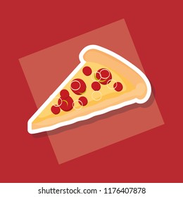 delicious pizza portion icon