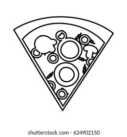 delicious pizza portion icon