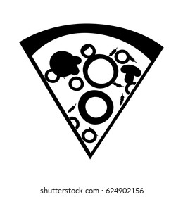 delicious pizza portion icon