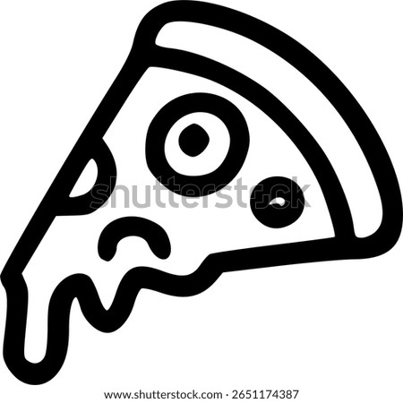Delicious Pizza Slice Outline Icon