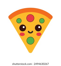 Delicious Pizza Slice Vector Illustration.