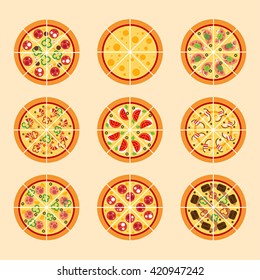 Delicious Pizza vector illustration