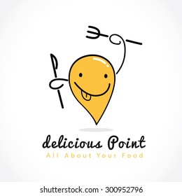 Delicious point, Restaurant Logo Template