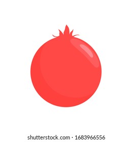 Delicioso ícono de fruta granada. Ilustración del vector