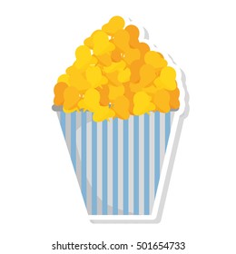 delicious pop corn isolated icon vector illustration design