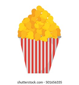 delicious pop corn isolated icon vector illustration design