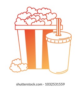 delicious pop corn with soda
