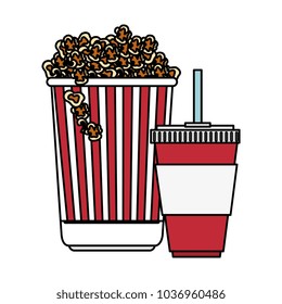 delicious pop corn with soda