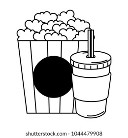delicious pop corn with soda