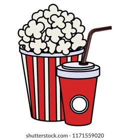 delicious pop corn and soda