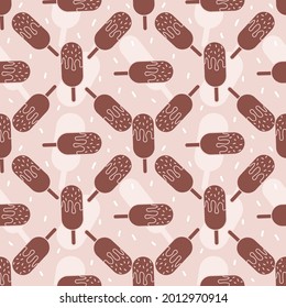 Delicious popsicle seamless pattern for scrapbooking, gift wrapping, background and many more