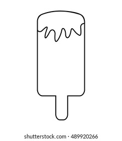 delicious popsicle sweet icon vector illustration design