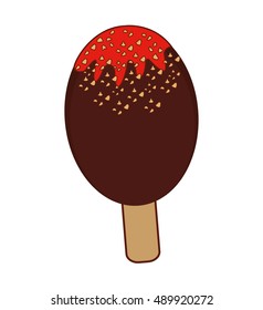 delicious popsicle sweet icon vector illustration design