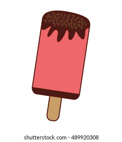 delicious popsicle sweet icon vector illustration design