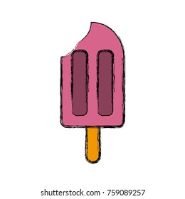 Delicious posicle ice icon vector illustration graphic design