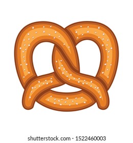 delicious pretzel bakery food icon vector illustration design