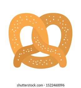 delicious pretzel bakery food icon vector illustration design