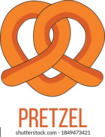 A delicious Pretzel Cartoon vector