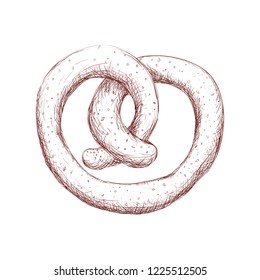 delicious pretzel isolated icon