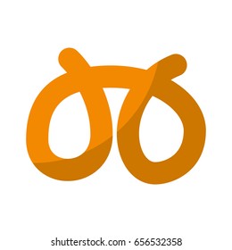 delicious pretzel isolated icon