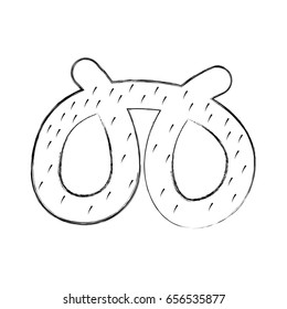 delicious pretzel isolated icon