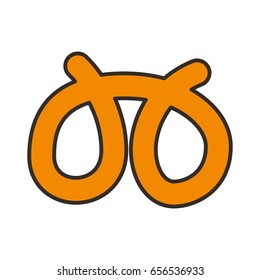 delicious pretzel isolated icon