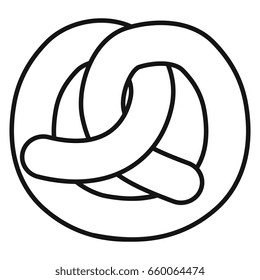 delicious pretzel isolated icon