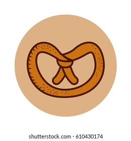 delicious pretzel isolated icon vector illustration design