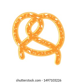 delicious pretzel pastry isolated icon