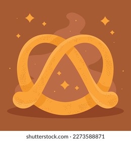 delicious pretzel pastry product icon