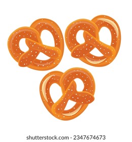 Delicious Pretzel Vector Illustration Logo